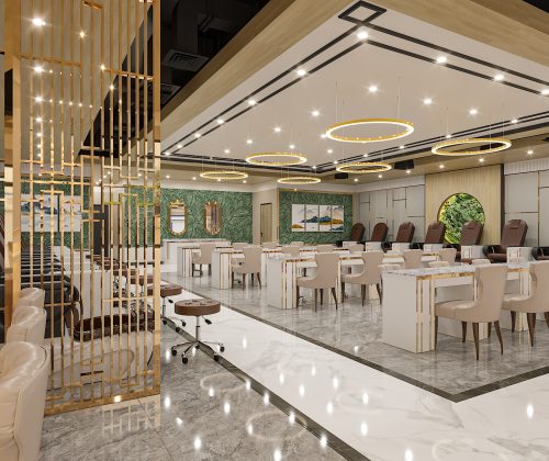 Vách CNC Cho Nail Salon Tại Mỹ Tạo Điểm Nhấn Cho Không Gian