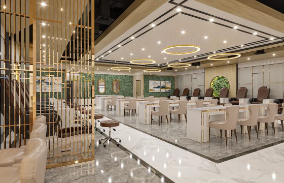 Vách CNC Cho Nail Salon Tại Mỹ Tạo Điểm Nhấn Cho Không Gian