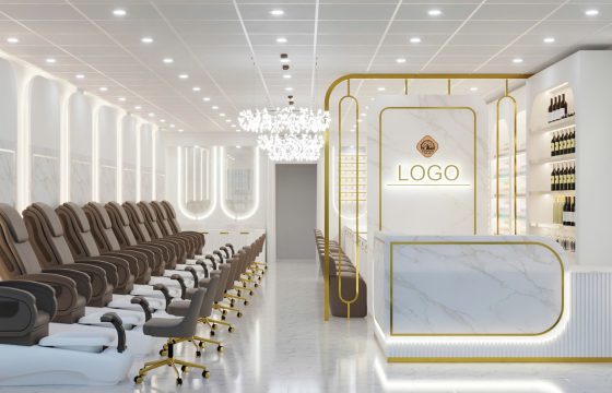 Mẫu quầy lễ tân đẹp cho không gian tiệm Nail – Tạo điểm nhấn sang trọng và thu hút khách hàng