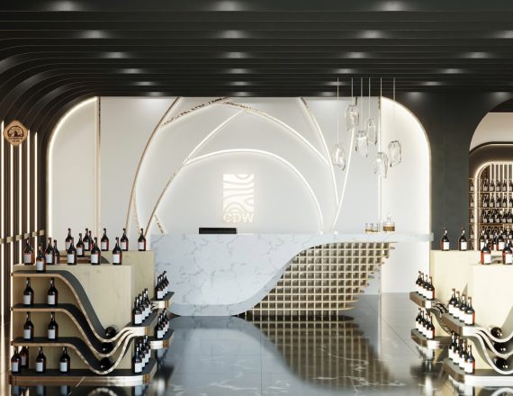 Mẫu thiết kế nội thất showroom rượu đẹp năm 2024