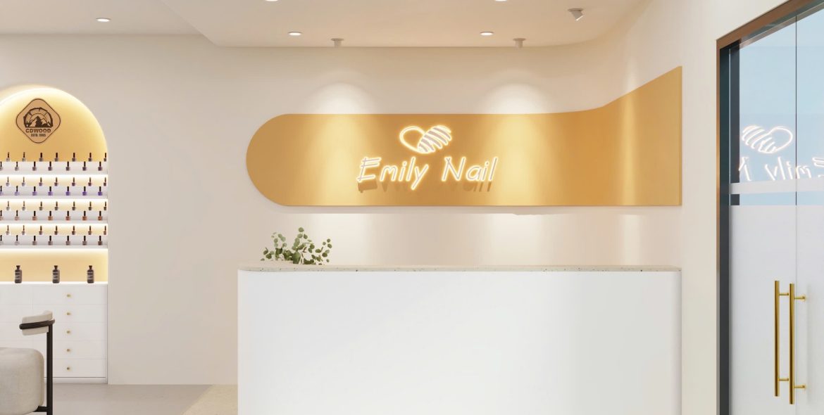 Mẫu thiết kế nội thất tiệm Nail tại Mỹ – Tinh tế, hiện đại và chuyên nghiệp