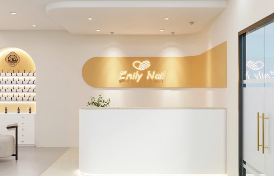Mẫu thiết kế nội thất tiệm Nail tại Mỹ – Tinh tế, hiện đại và chuyên nghiệp