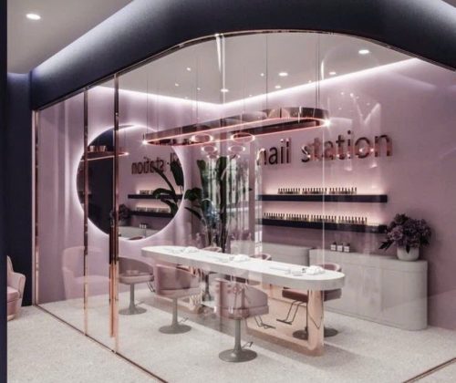 Thiết kế nội thất tiệm Nail tại Mỹ