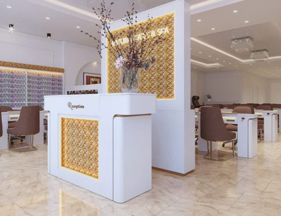 Thiết kế nội thất tiệm nail tại Mỹ – Nail salon interior design in the US