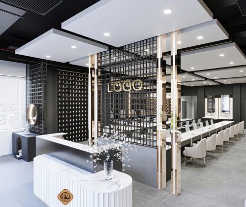 Khám Phá Mẫu Thiết Kế Tiệm Nail Hoàn Hảo Tại CD Wood