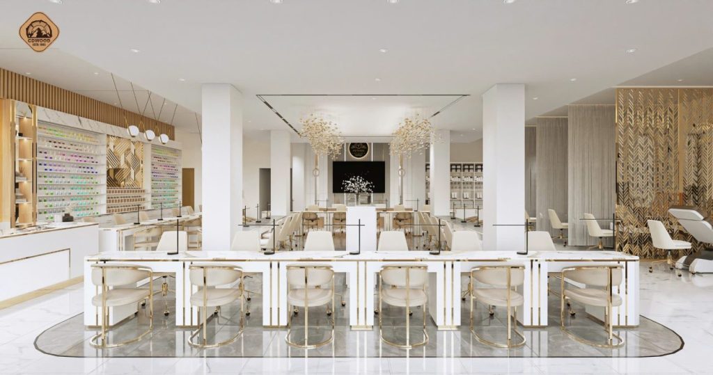 full package nail salon interior design USA