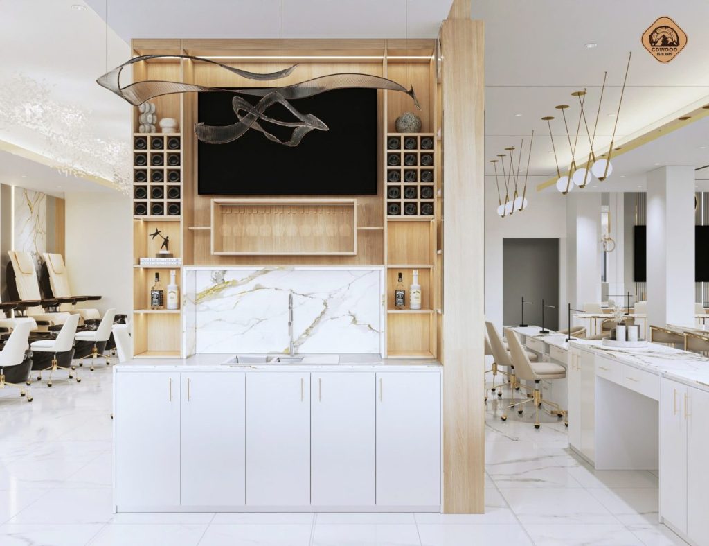 Thiết kế và trang trí tiệm nail tại Mỹ