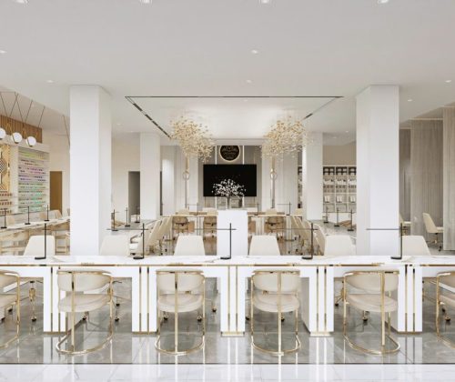 Thiết Kế Tiệm Nail Hiện Đại Tại Mỹ Cùng CD Furni