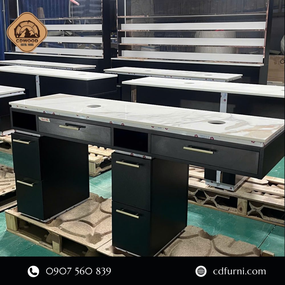 Xuất khẩu nội thất tiệm nail sang Mỹ