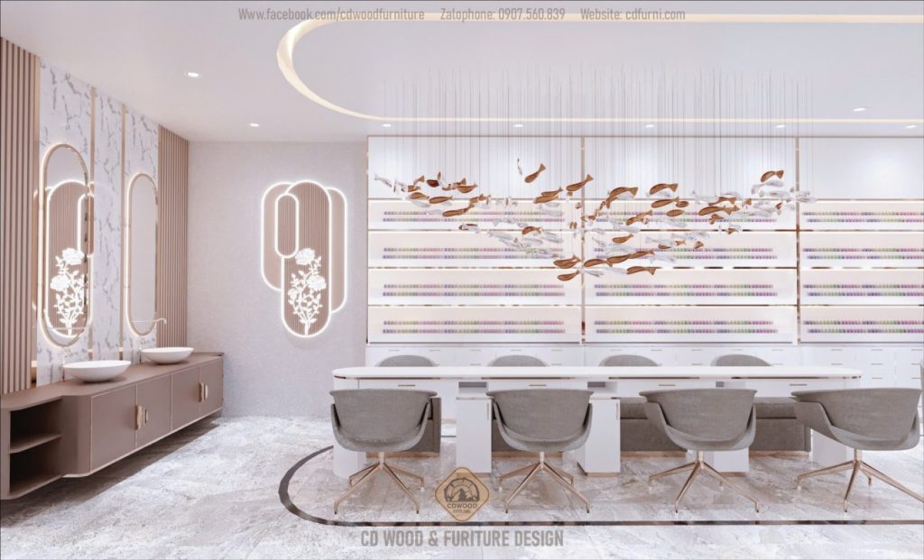 Nội thất tiệm nail cho các tiệm ở Cali