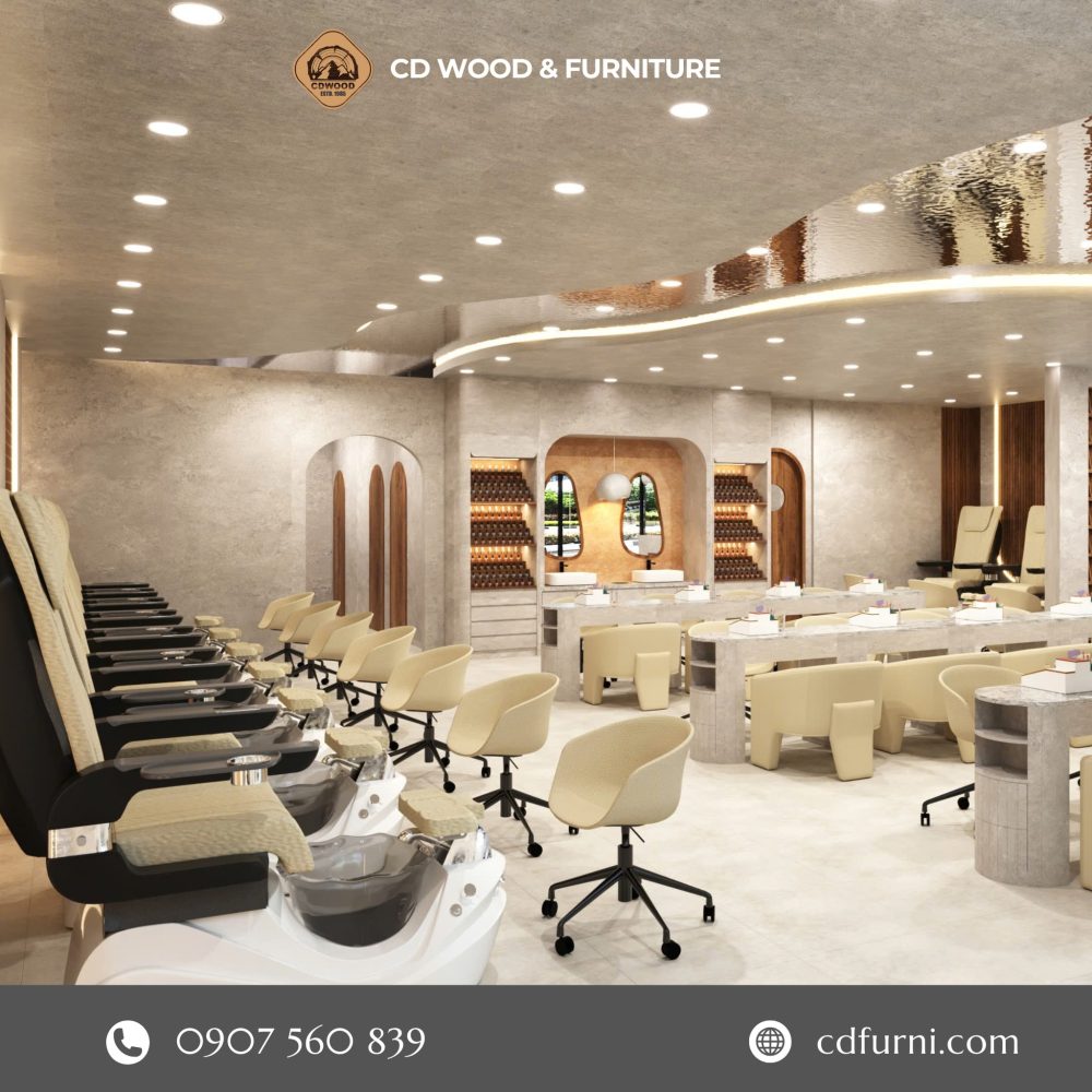 full package nail salon interior design USA