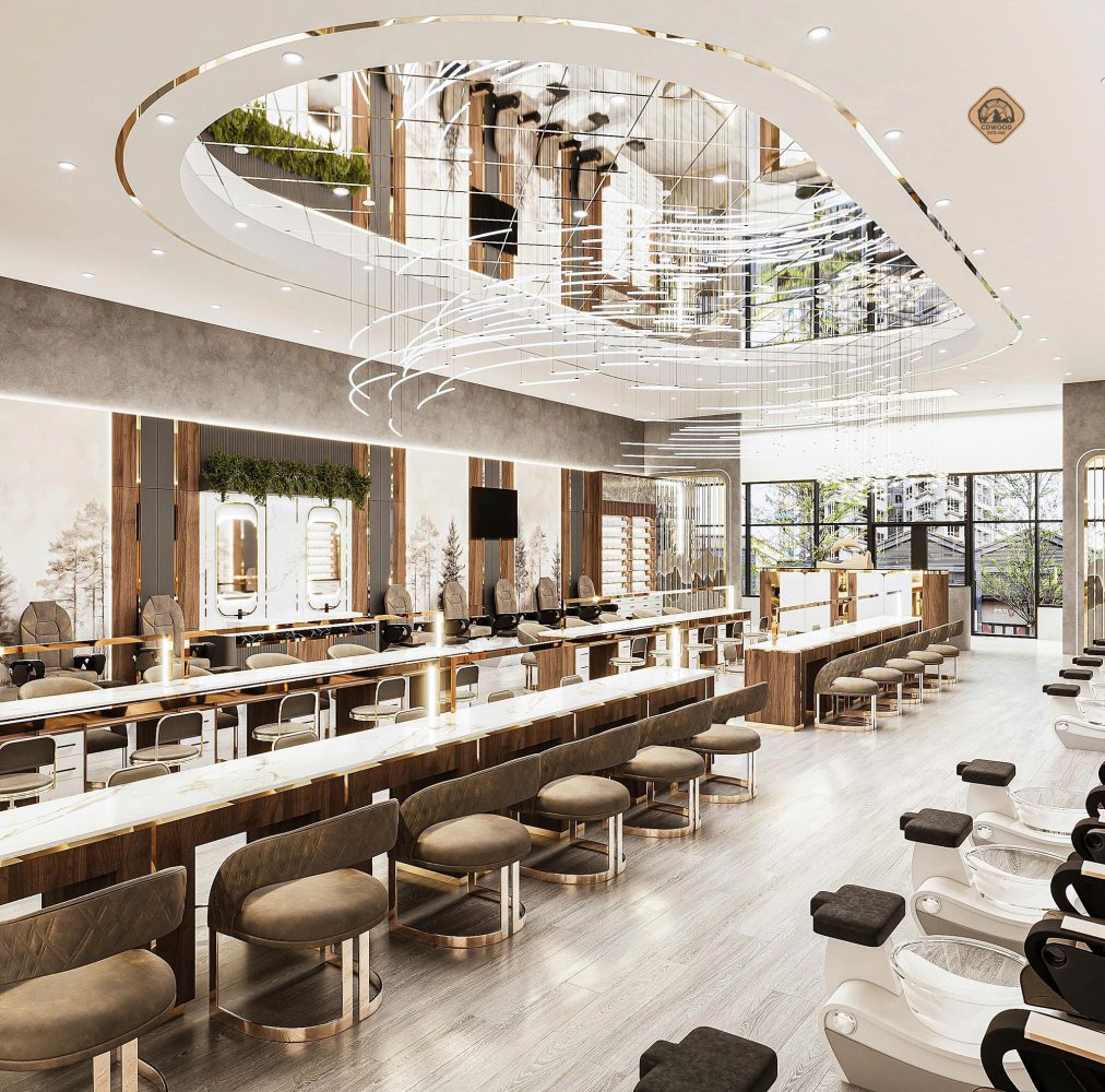 Thiết kế và trang trí tiệm nail tại Mỹ