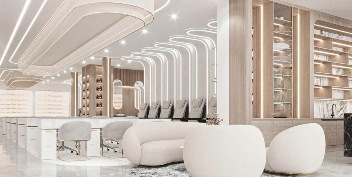 Nội Thất Tiệm Nail Sang Trọng Cho Salon Tại New York