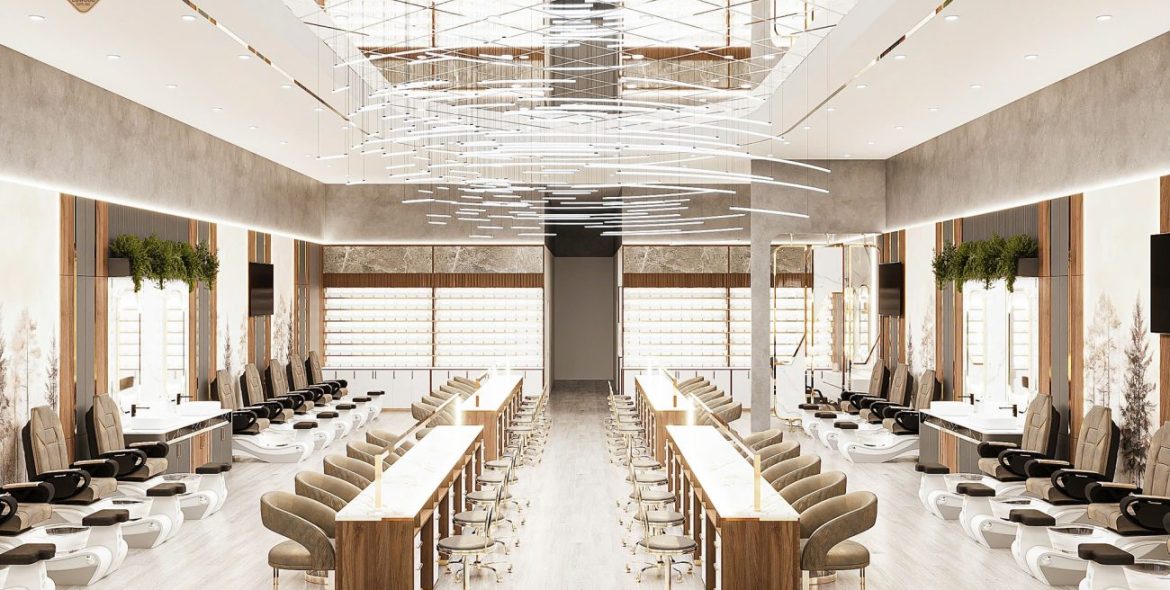 Full Package Nail Salon Interior Design USA – Câu chuyện đầu tư thông minh từ một tiệm nail Việt tại Mỹ