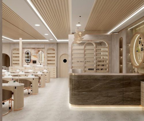 Thiết Kế Nội Thất Nail Salon Chuỗi Tại Mỹ: Đồng Bộ Thương Hiệu Từ Chi Nhánh Đầu Tiên