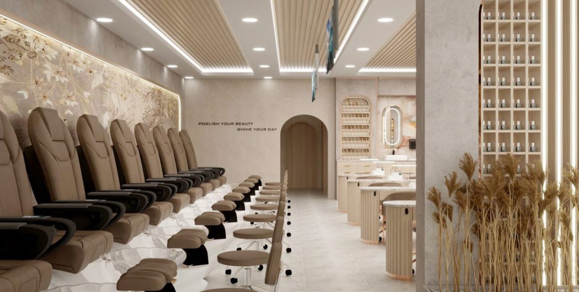 Sàn Tiệm Nail Tại Mỹ: Vật Liệu Nào Đẹp, Bền Và Dễ Vệ Sinh Nhất?